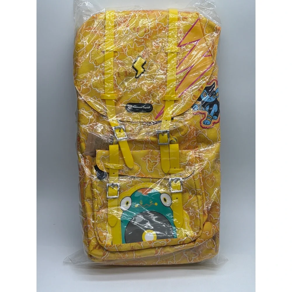 Pokemon Center Electric Type Pikachu Luxray Bellibolt Yellow Rucksack Backpack